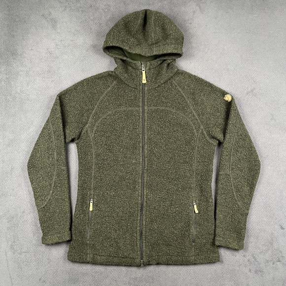 Fjallraven Jackets & Blazers - Fjallraven Kaitum Fleece Jacket Womens Medium Green Full Zip Hooded 89666